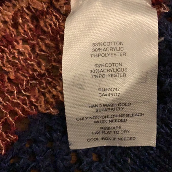 NWOT Natural Reflections wide striped knit waterfall Cardigan size Medium - Picture 8 of 16